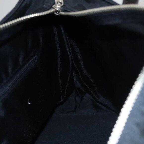 Burberrys Blue Label Hand Bag Nylon Black Auth 111813 - Picture 11 of 16